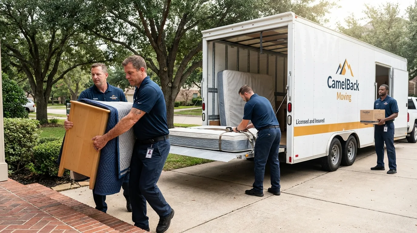 Crew loading residential truck for cross-state move from Sag Harbor, NY